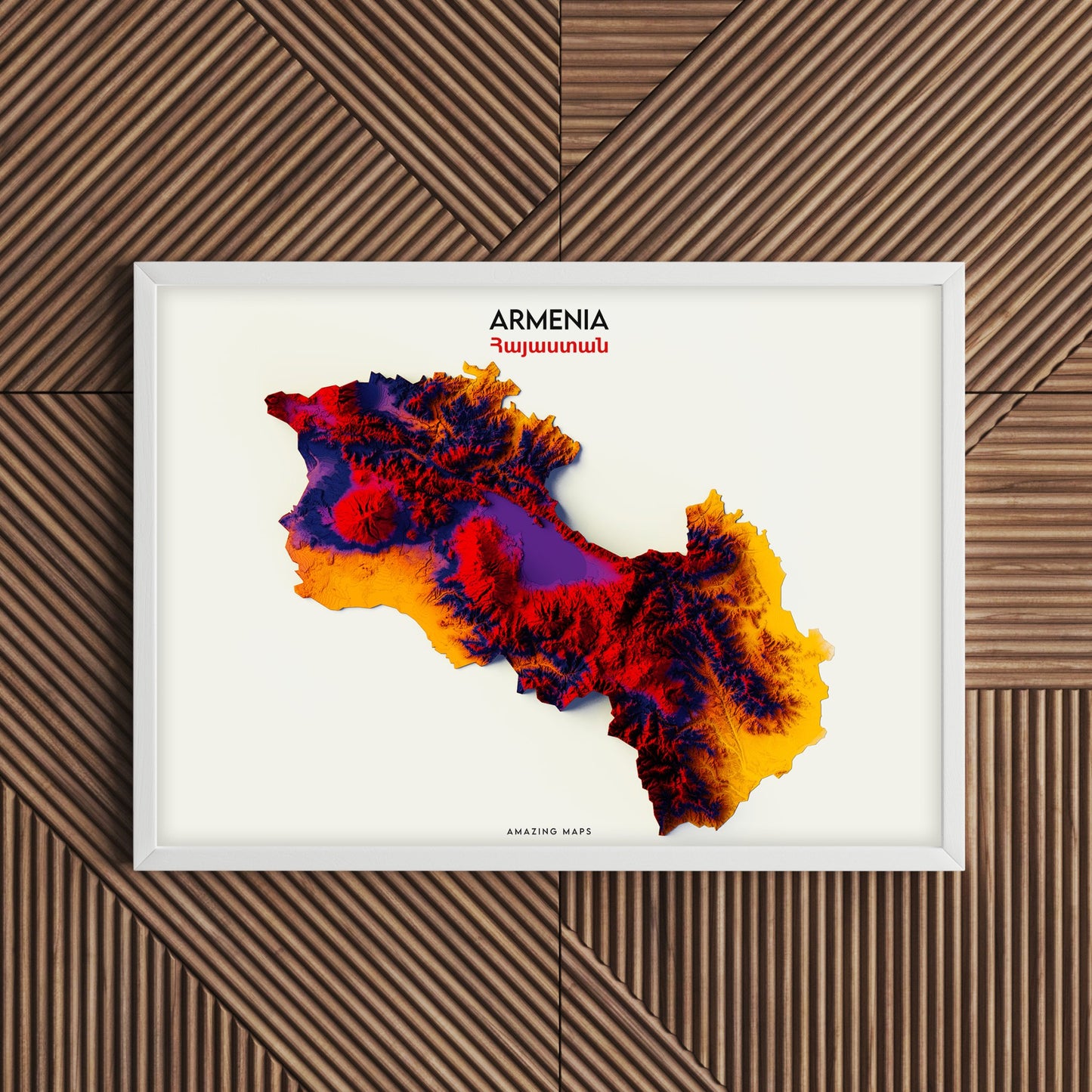 Armenia Relief map - Amazing Maps