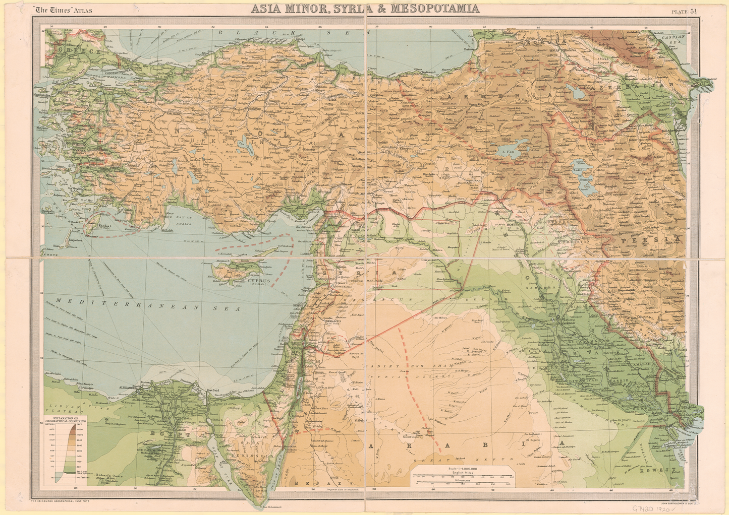 Historic Map of the Middle East