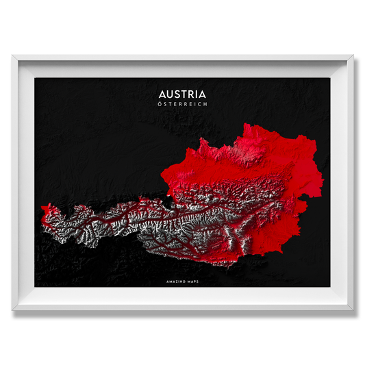 Austria Relief map
