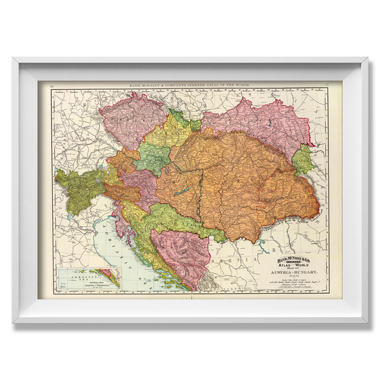 Historic map of Austria-Hungary