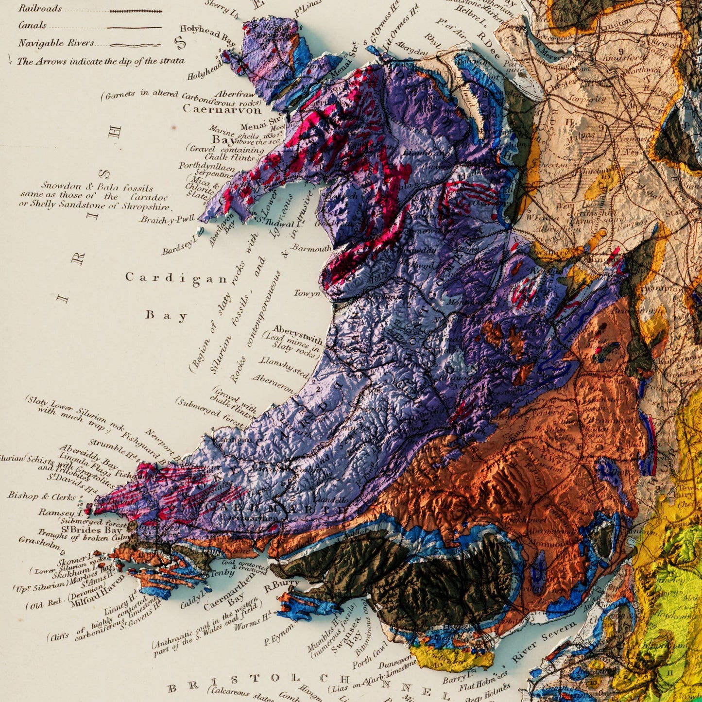 England Geological Relief Map - Amazing Maps