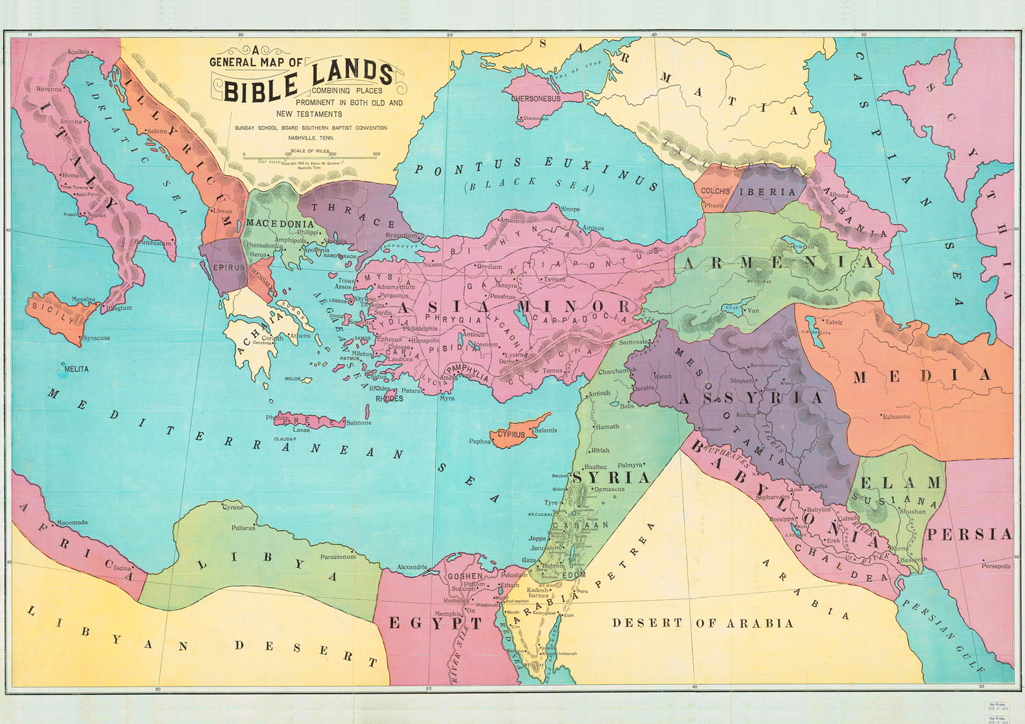 General Map of Bible Lands