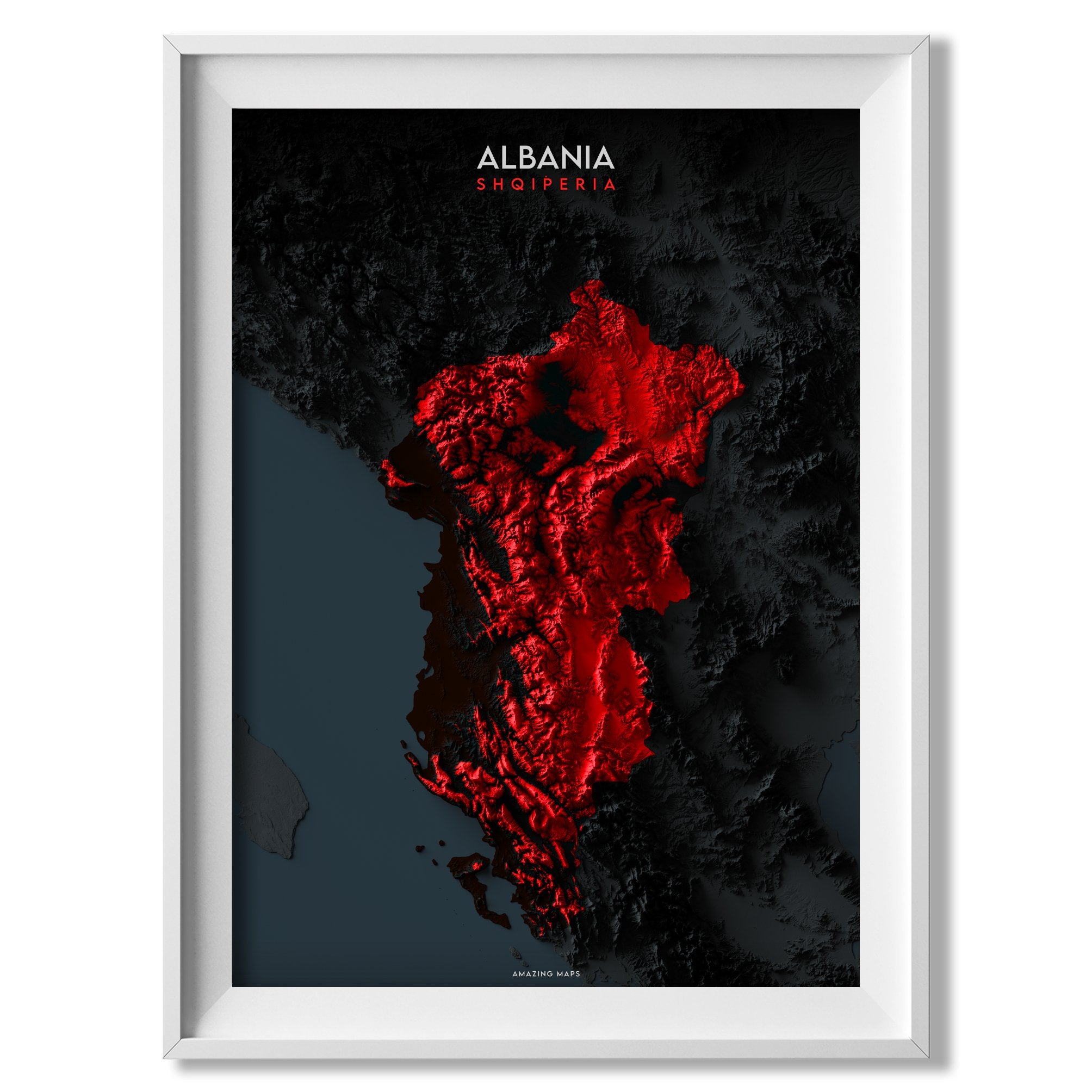 Greater Albania Relief Map Amazing Maps greater-albania-relief-map-amazing-maps