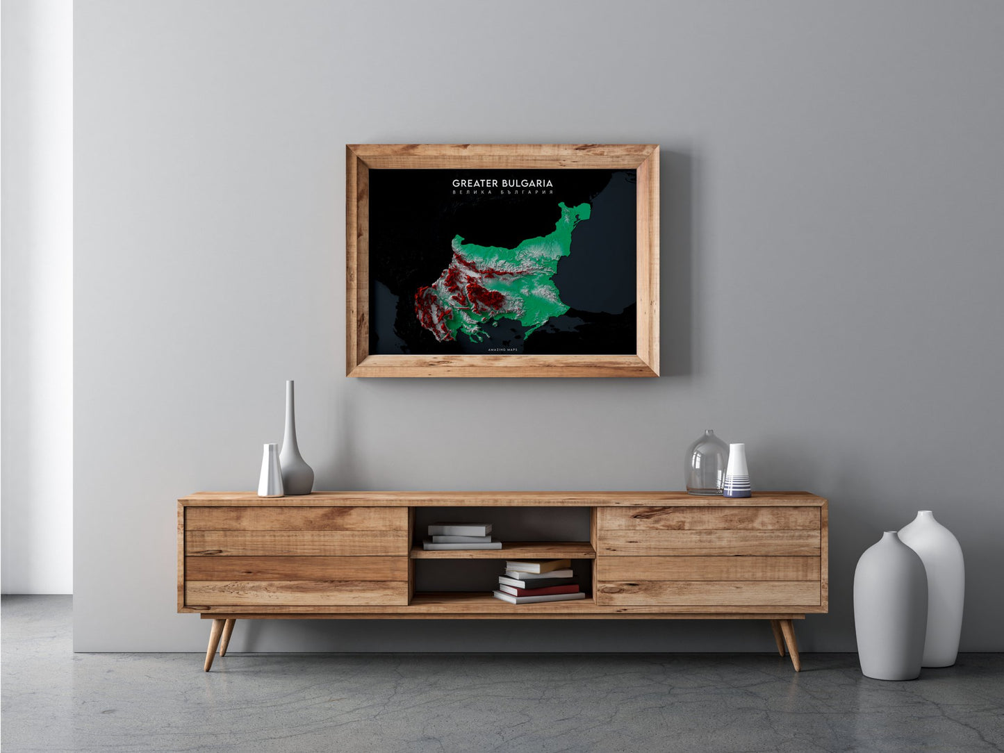 Greater Bulgaria Relief map - Amazing Maps