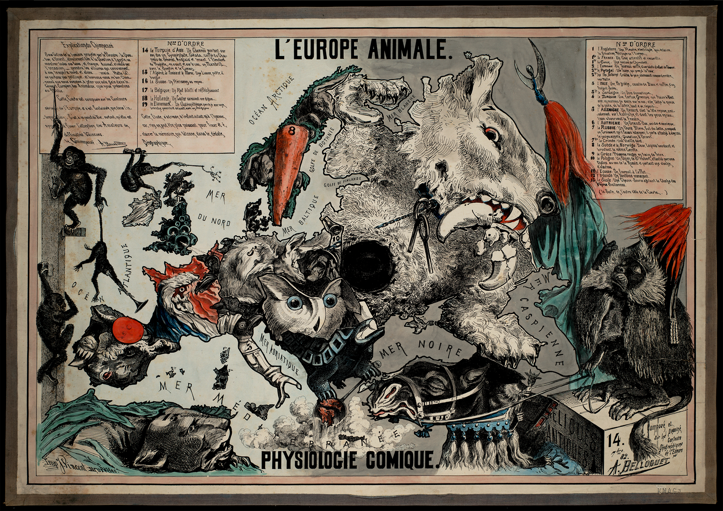 L'Europe Animale Map in French