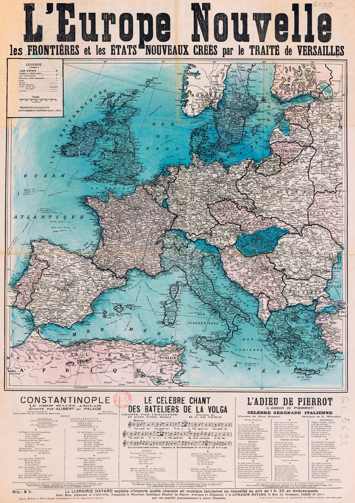 L'Europe Nouvelle / The New Europe - 1918 French map