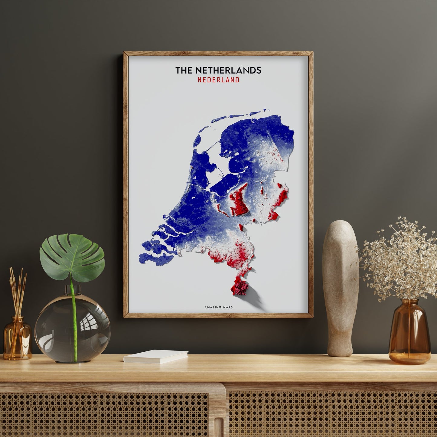 Netherlands Relief map - Amazing Maps