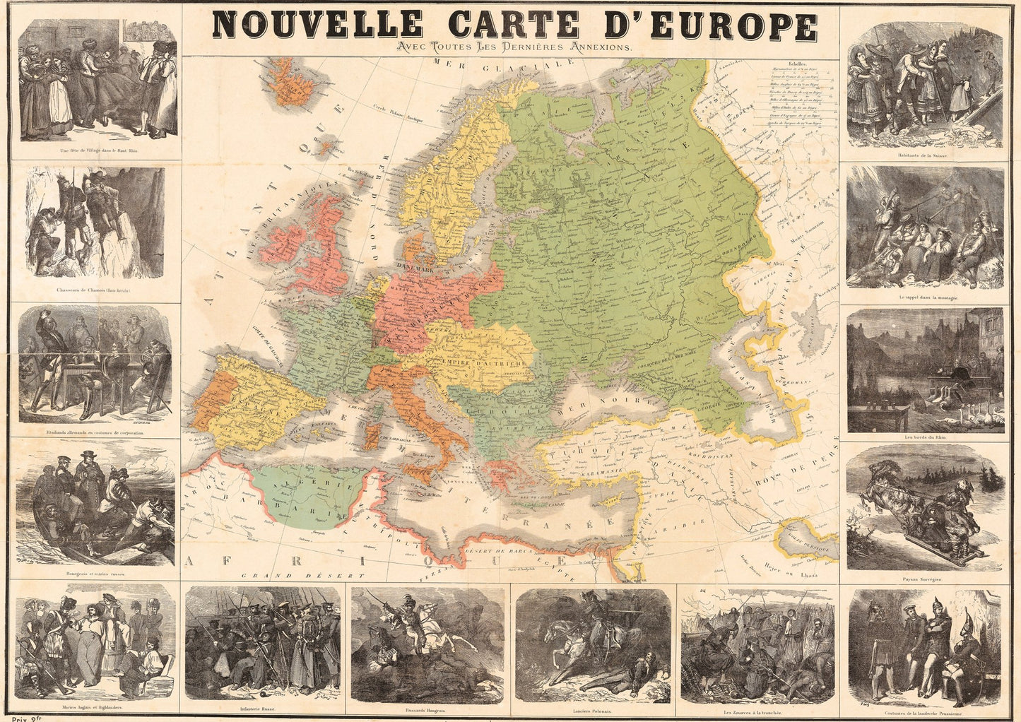 Nouvelle Carte D'Europe - Historic French Map of Europe - Amazing Maps