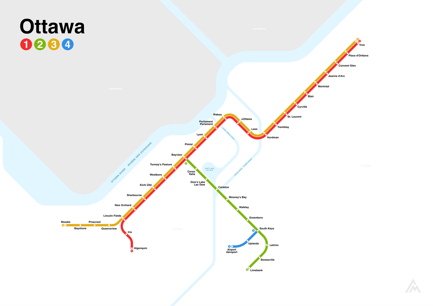 Ottawa Metro map