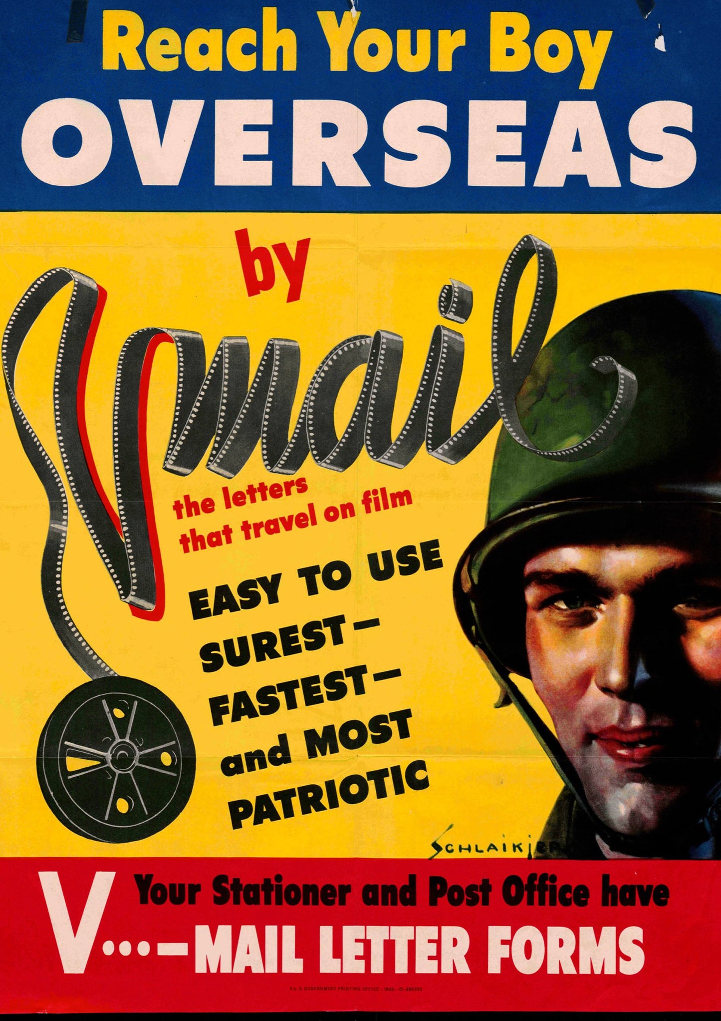 Reach Your Boy Overseas - American Poster - Amazing Maps