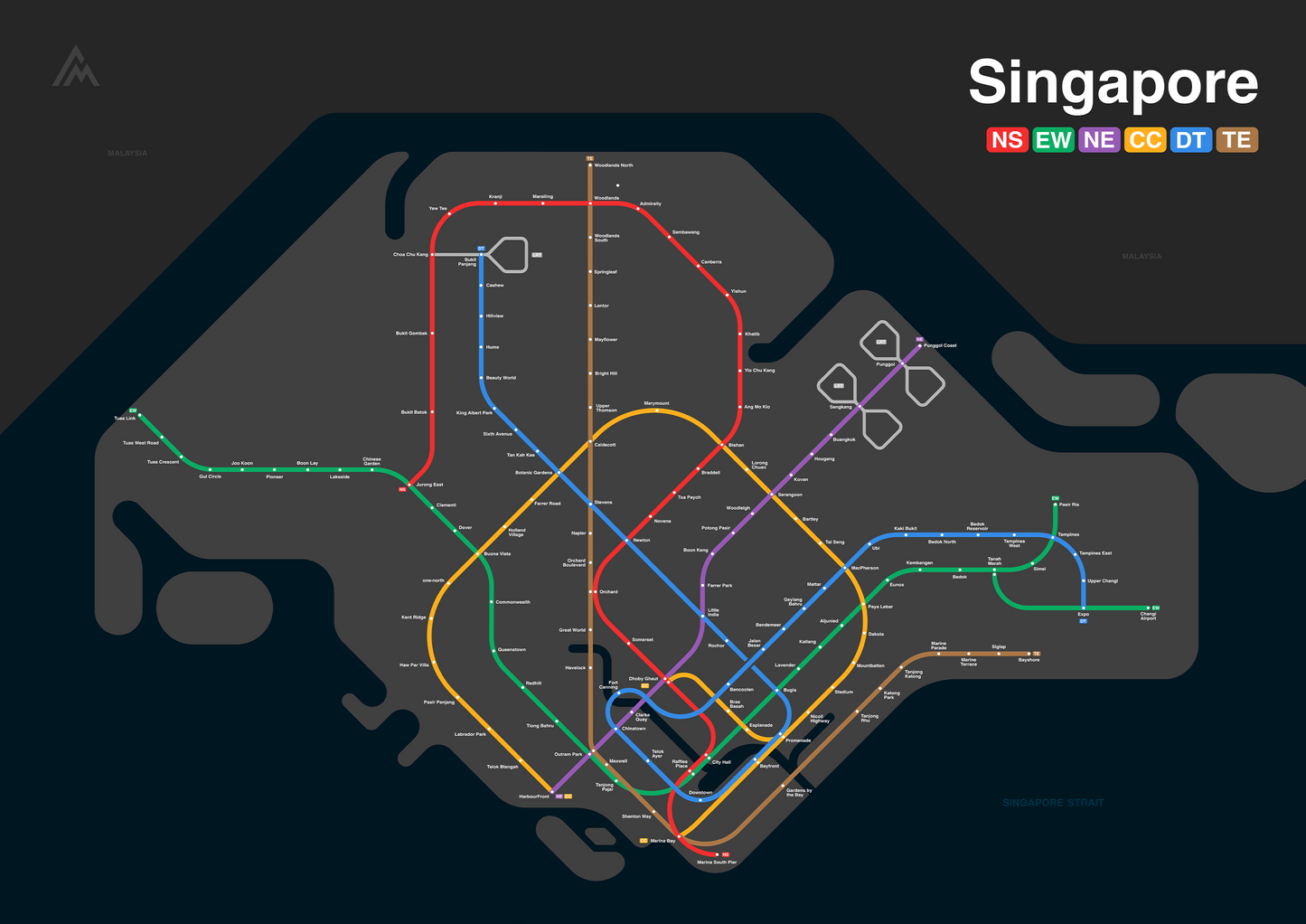 Singapore Metro map
