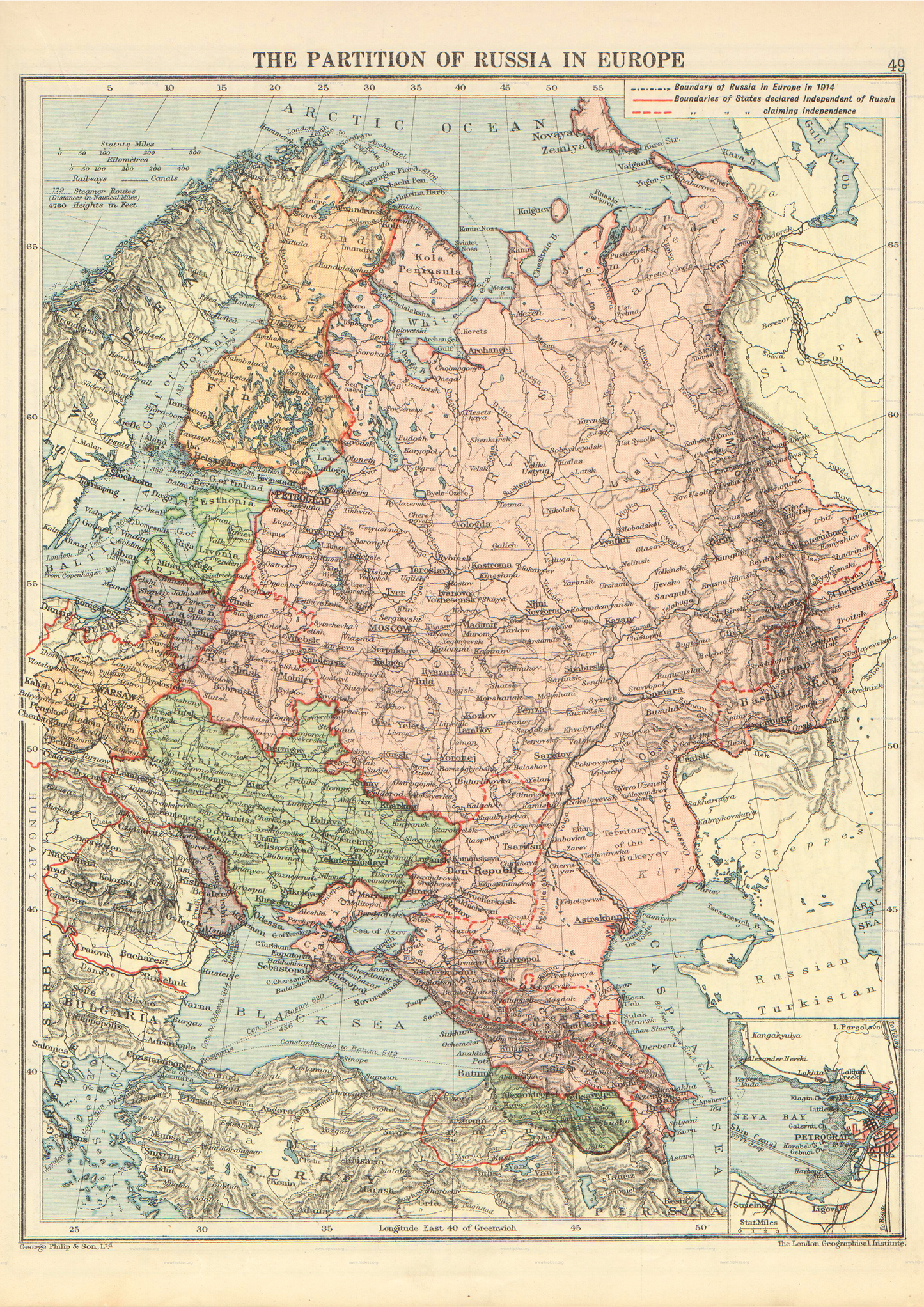 The Partition of Russia in Europe 1914