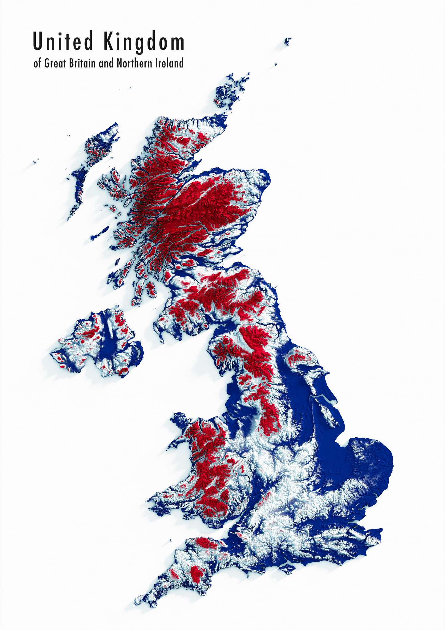 United Kingdom Relief map