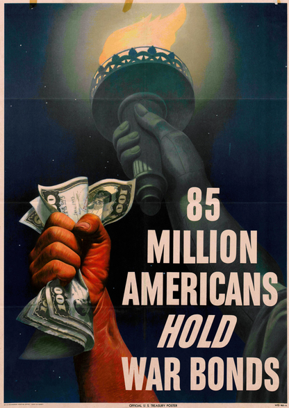 Americans Hold War Bonds Poster