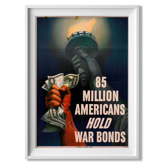 Americans Hold War Bonds Poster