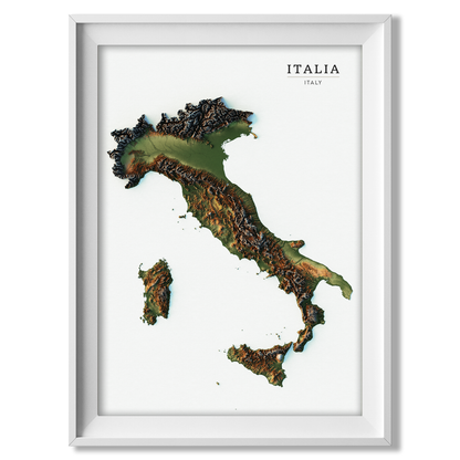 Italy Realistic Relief map