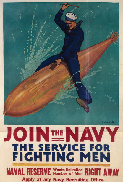 US Navy Recruitment Propaganda Poster