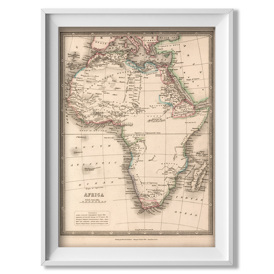 Map of Africa - Lumsden & Son