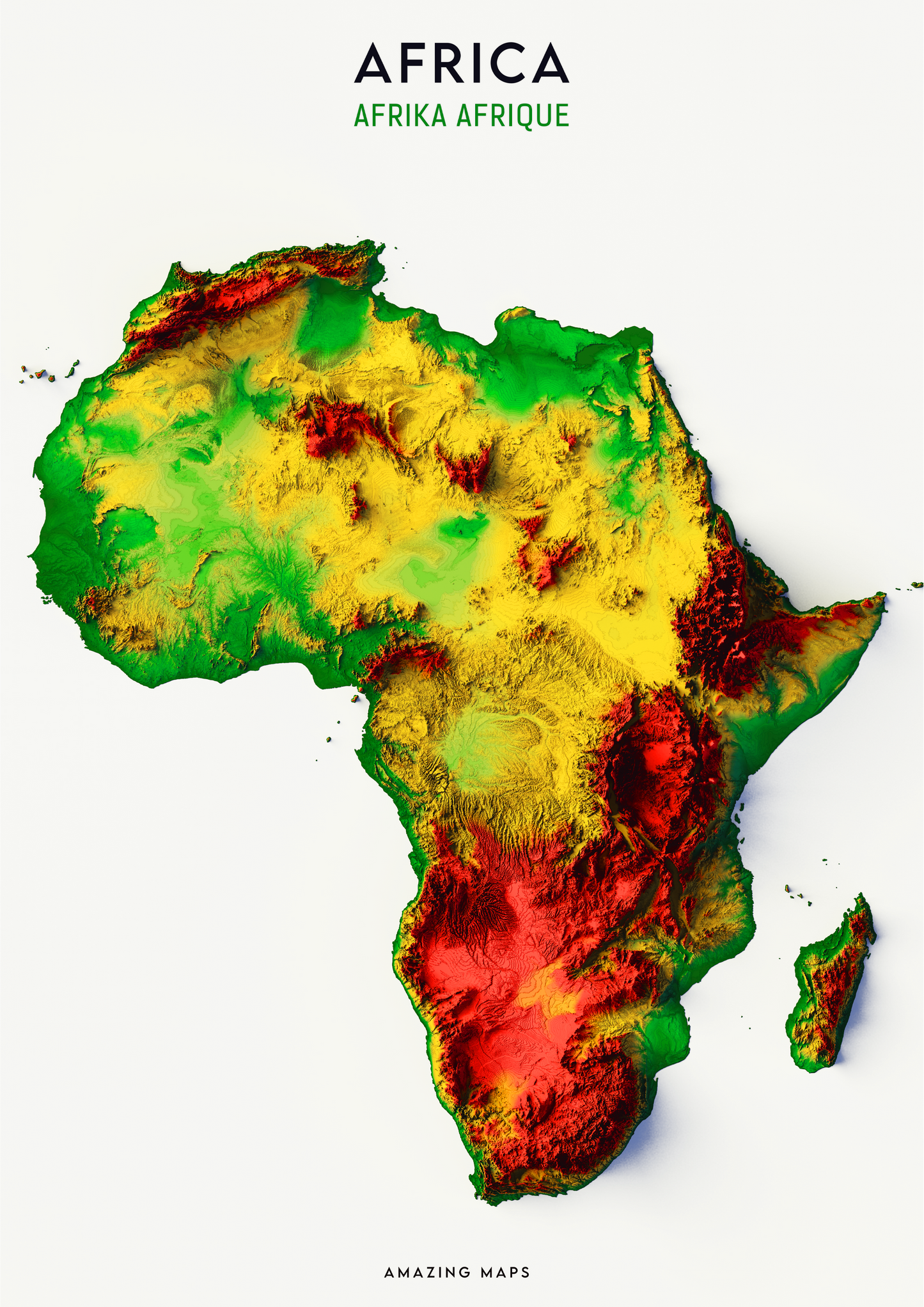Africa Relief map