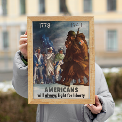 Americans Will Always Fight Propaganda Poster
