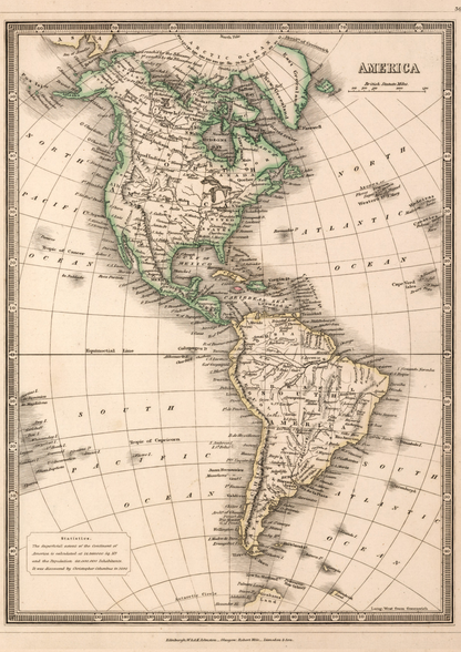 Map of the Americas - Lumsden & Son