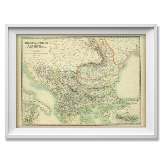 Balkans in 1853 - Historic Map