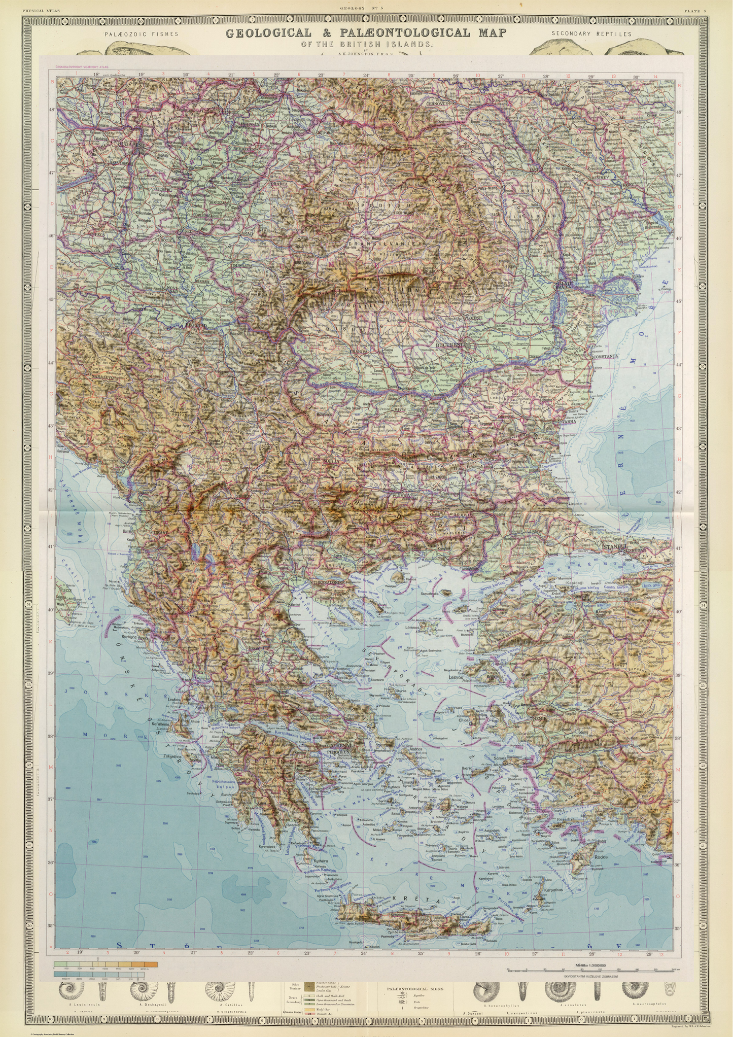 Map of the Balkans in Czech