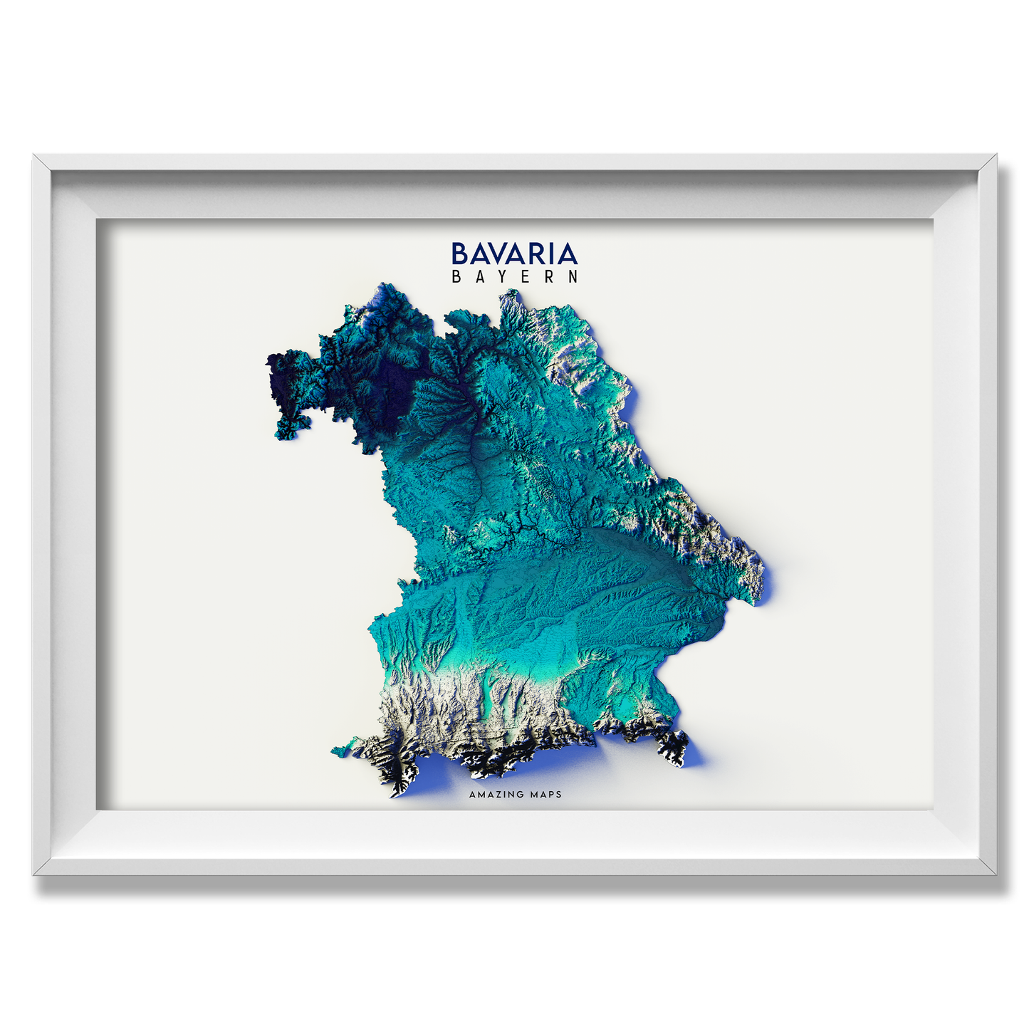 Bavaria Relief map