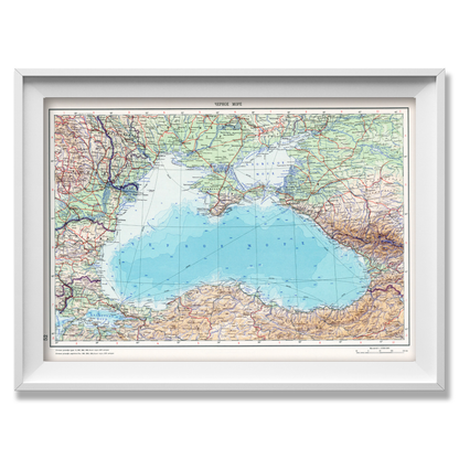 Map of the Black Sea in Russian