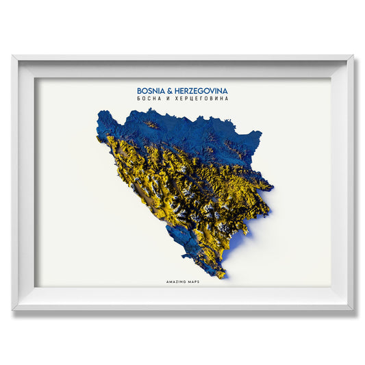 Bosnia Relief map - Amazing Maps