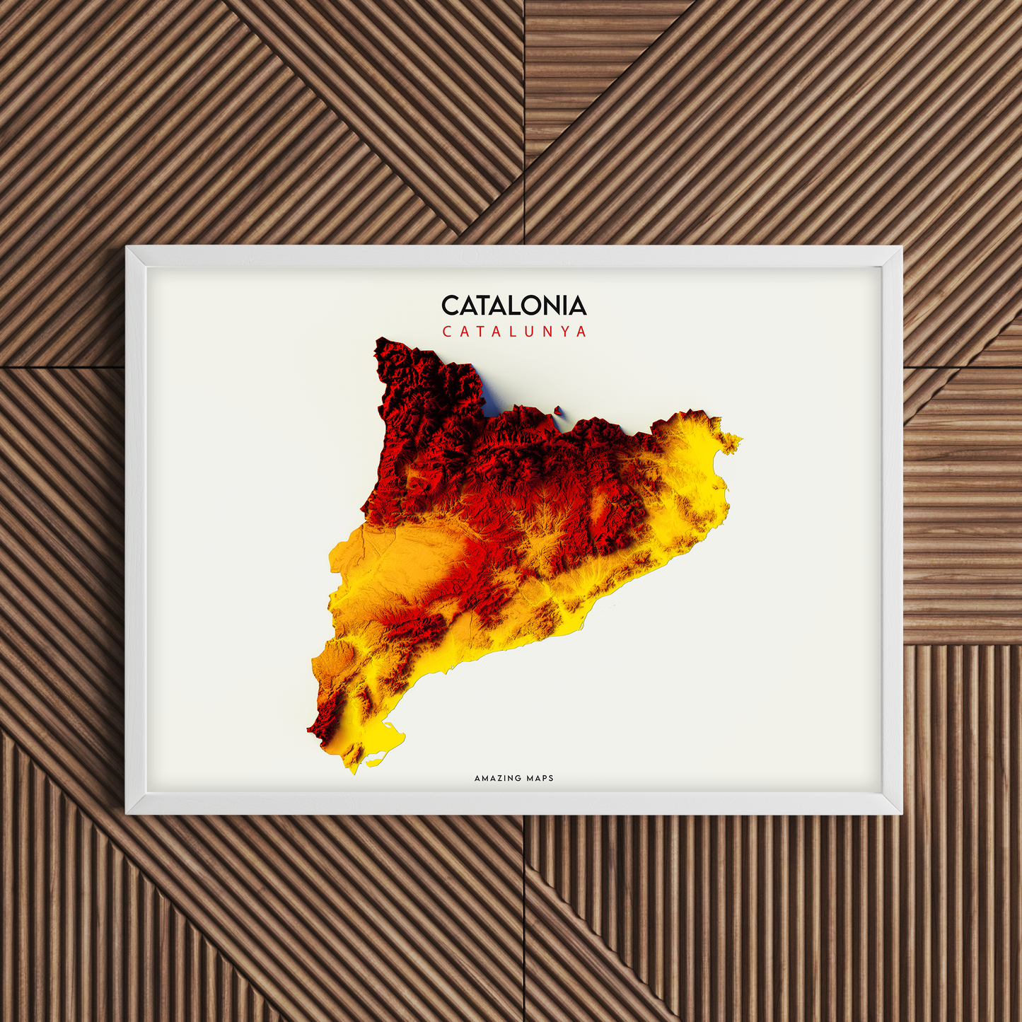 Catalonia Relief map
