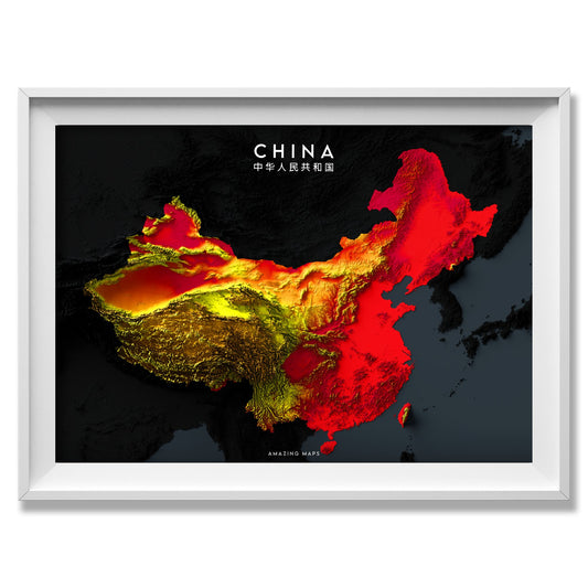 China Relief map - Amazing Maps