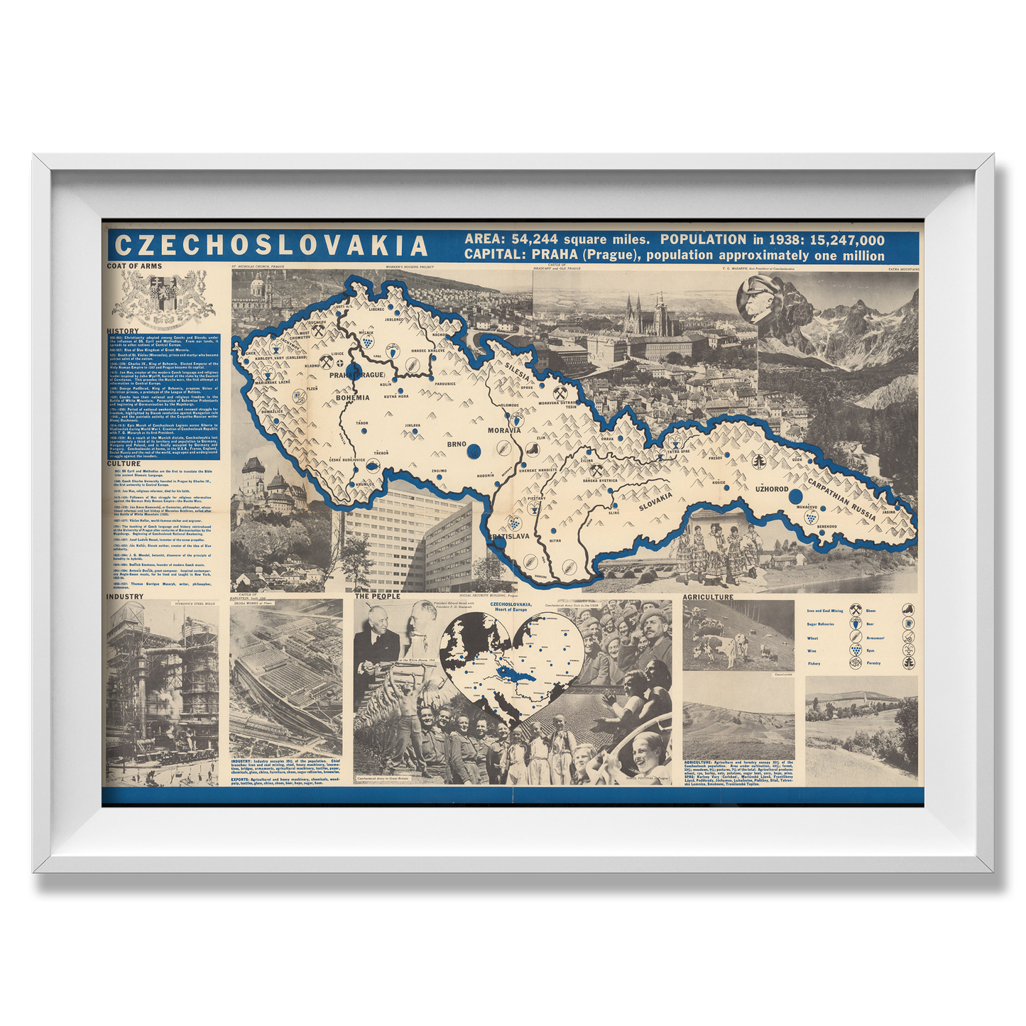 Czechoslovakia Historic map