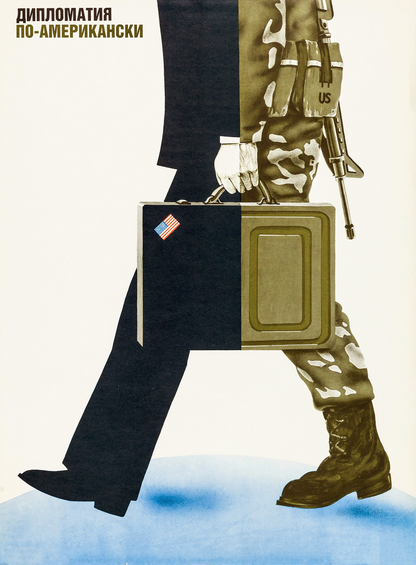 Diplomacy the American Way - Soviet Propaganda Poster
