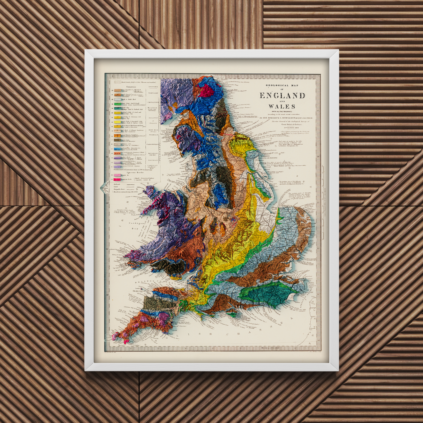 England Geological Relief Map