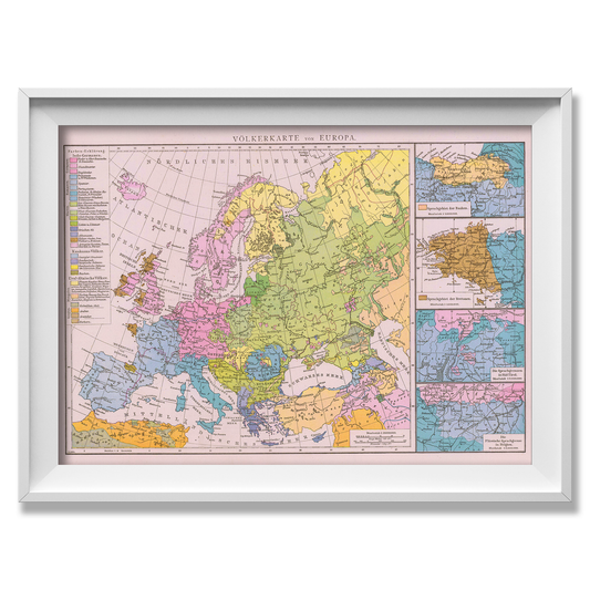 Historic German Ethnic Map of Europe