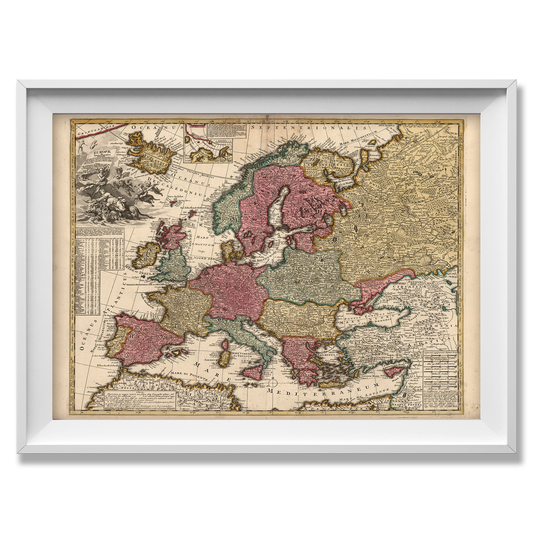 Europe 1740 Historic map