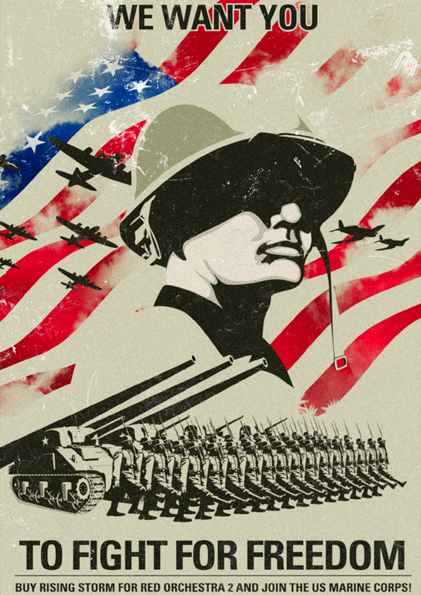 Fight for Freedom - American Propaganda poster