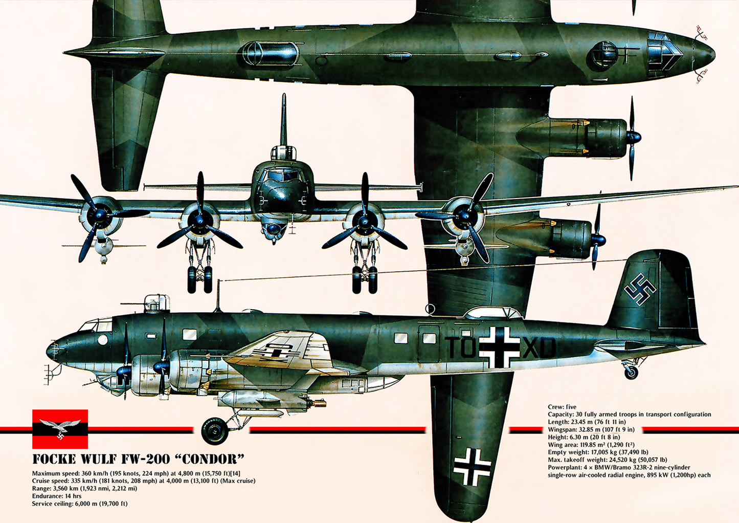 Focke-Wulf 200 "Condor" Poster in English