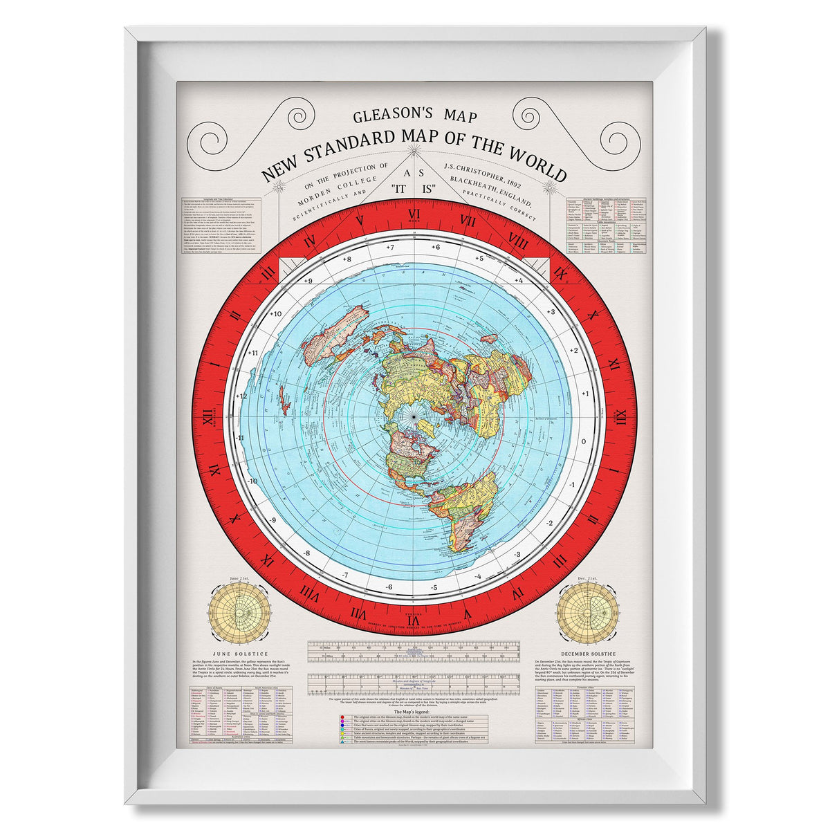 Gleason Style Map Gleason's New Standard Map of the World – Amazing Maps