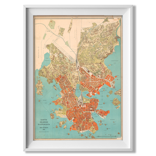Map of Helsinki in 1909