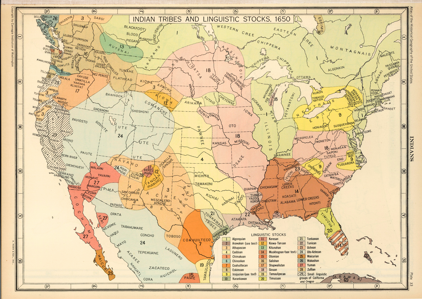 United States Indian Tribes in 1650
