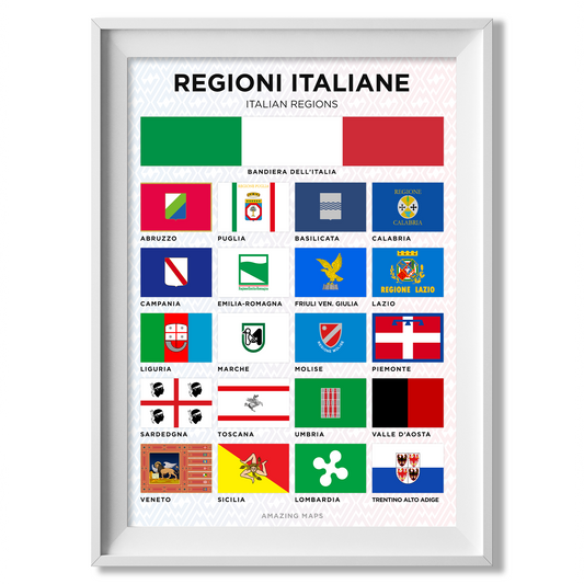 Italian Regions Flag Posters