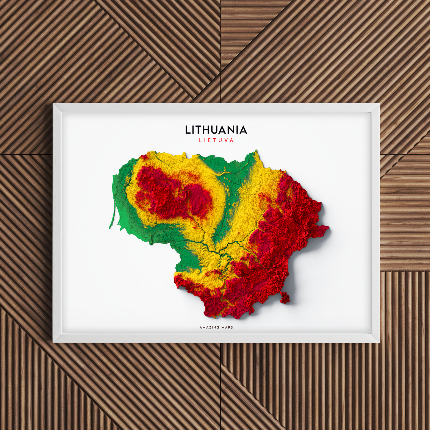 Lithuania Relief map