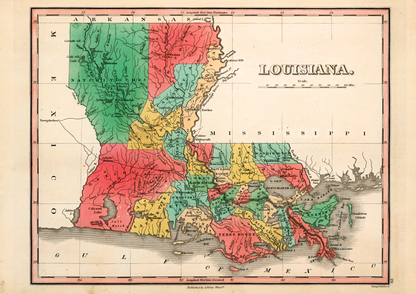 Louisiana Historic Map