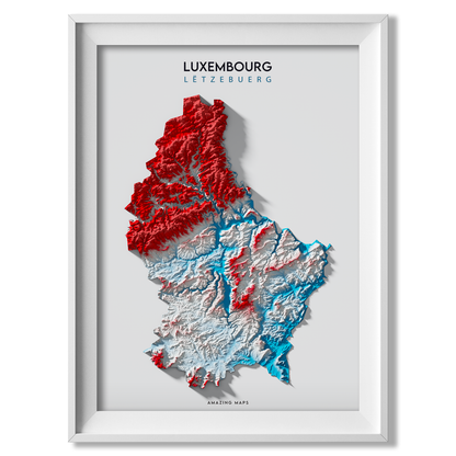 Luxembourg Relief map