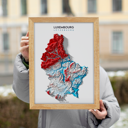 Luxembourg Relief map