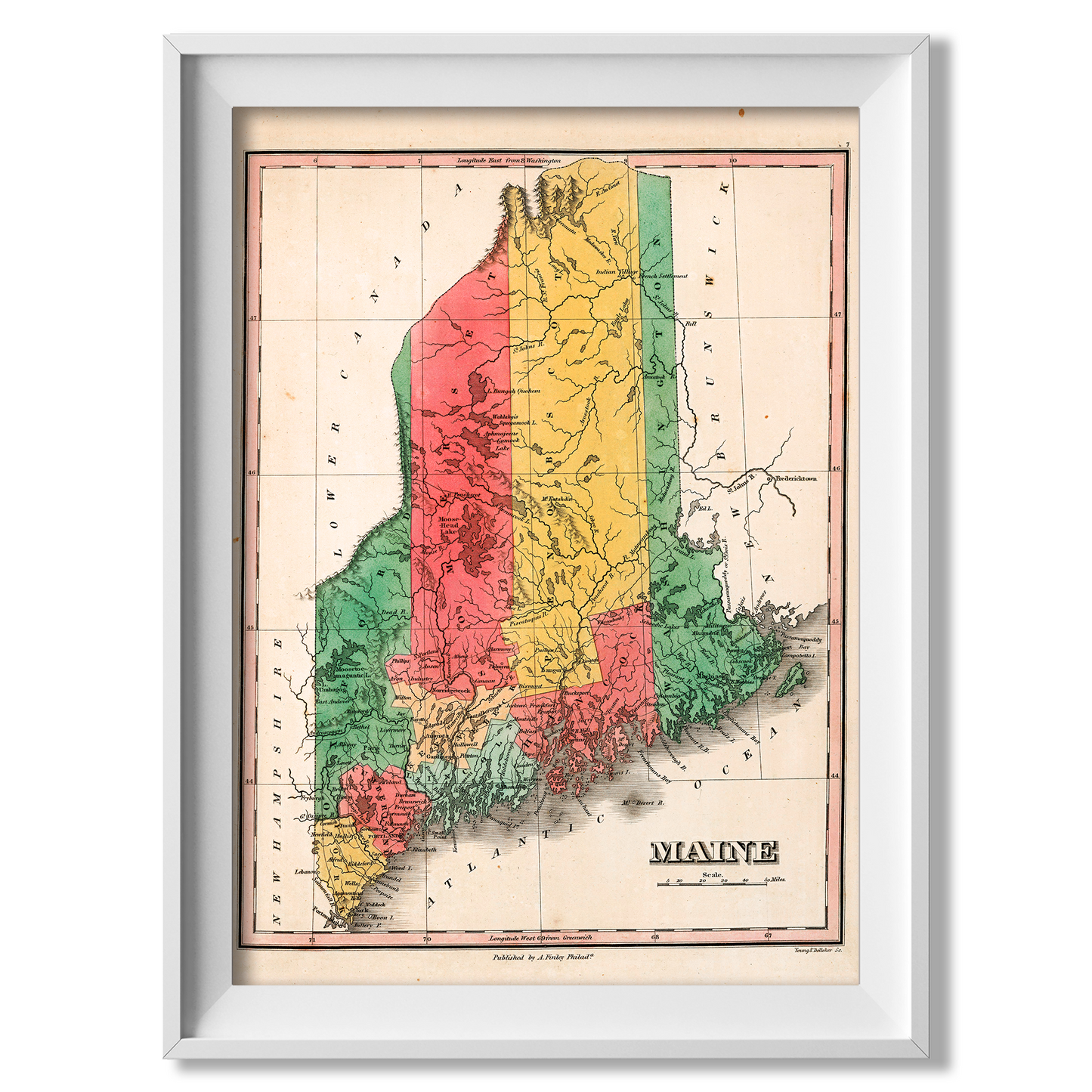 Maine Historic Map