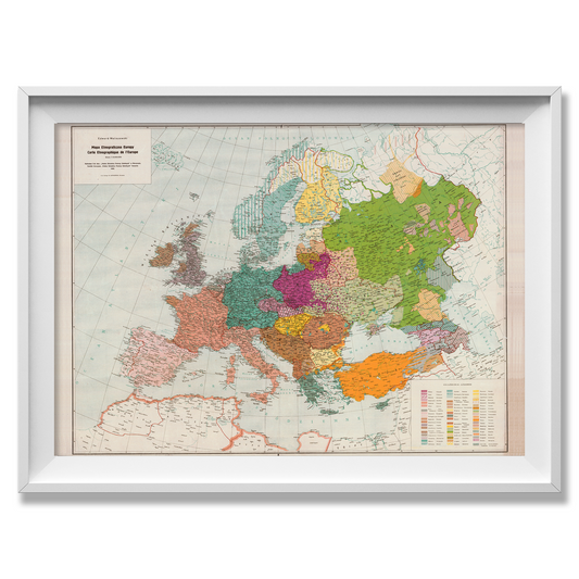 Ethnic map of Europe in 1922 in Polish