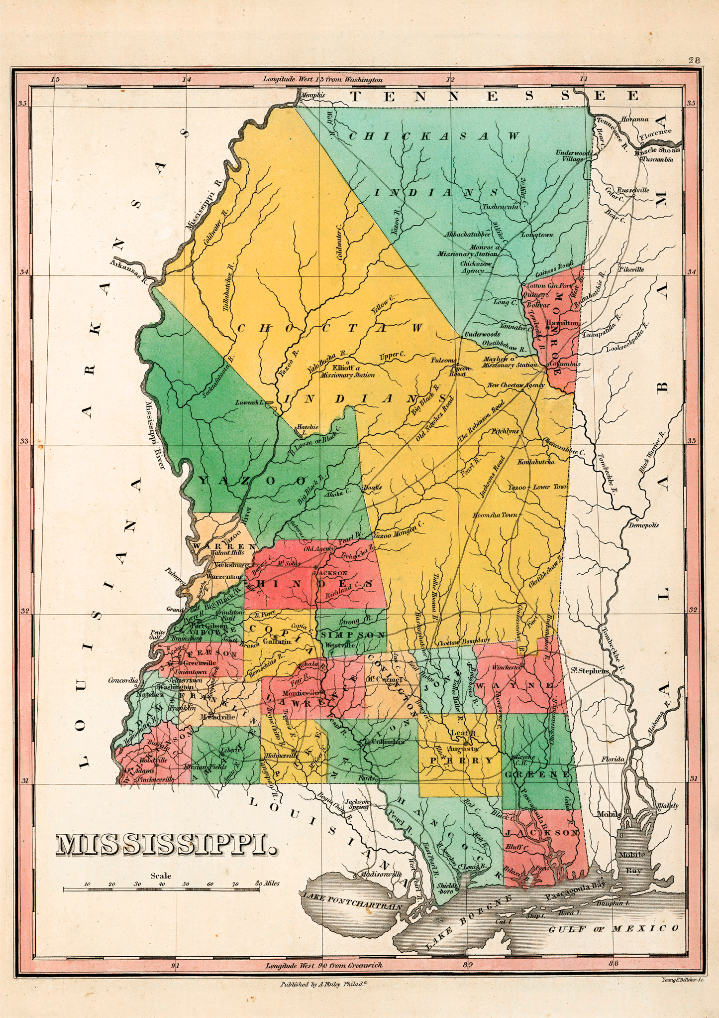 Mississippi Historic Map